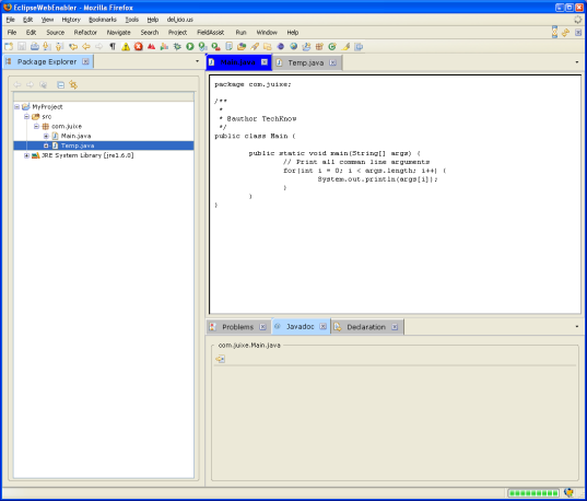 EclipseWebEnabler Plugin
