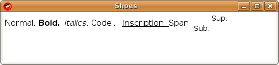 shoes toolkit text format